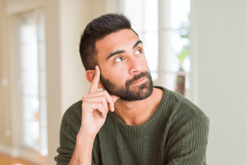 Man looking out the window wondering about when to use a comma with "as a result"