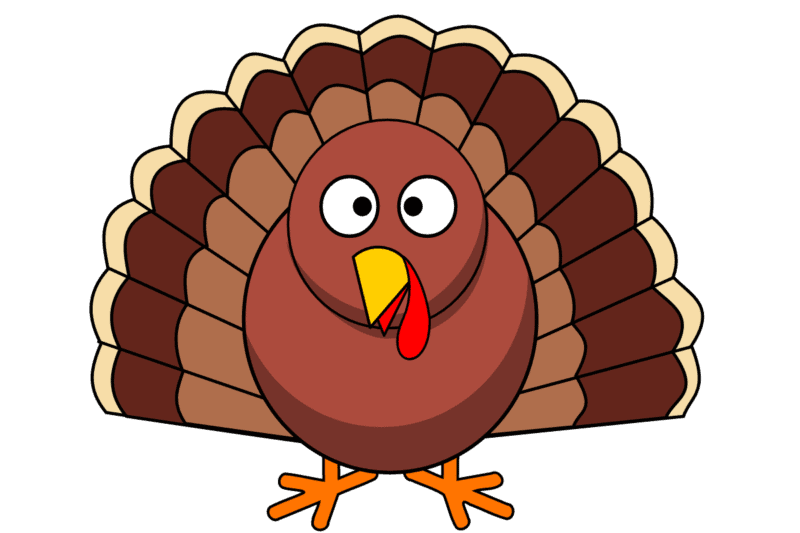 A cartoon turkey