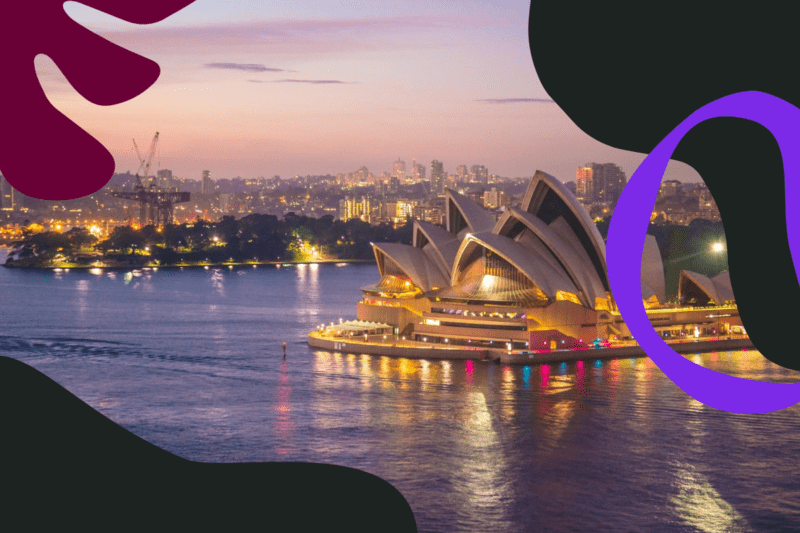 Possessive Form of Nicholas: Sydney Opera House at twilight.